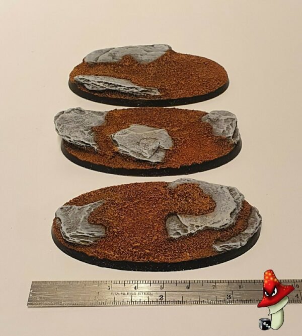 90mm x 52mm Oval Rock/Slate Resin Bases x3 Warhammer 40,000 40k fantasy GW - Image 12