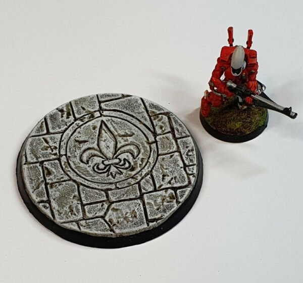 65mm Resin Base A, sisters battle, sororitas, ruined sanctuary, inquisition 40k