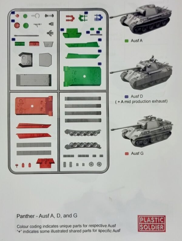 Plastic Soldier Company 15mm German Panther Ausf D, A & G Tank WW2 1 X Sprue - Image 4