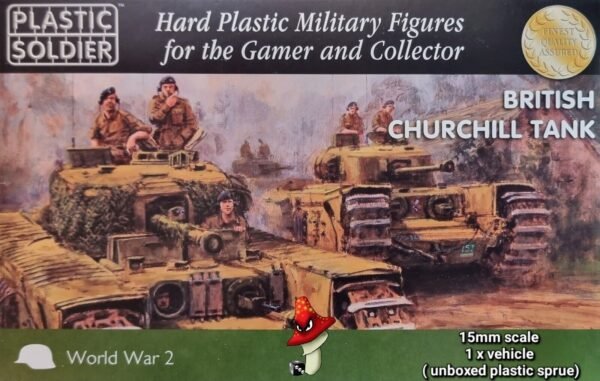 Plastic Soldier Company 15mm British Churchill Tank WW2 1 X Sprue Unboxed