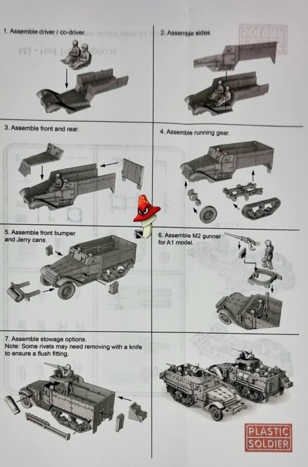 Plastic Soldier Company 15mm Allied US M3 Halftrack 1 X Sprue Unboxed WWII 1/100 - Image 4