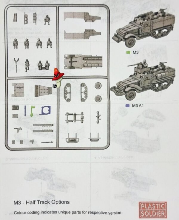 Plastic Soldier Company 15mm Allied US M3 Halftrack 1 X Sprue Unboxed WWII 1/100 - Image 5