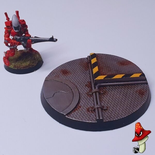 1 X 60mm Tech Round Resin Base style 40k sci-fi cyber punk Necromunda - Image 7