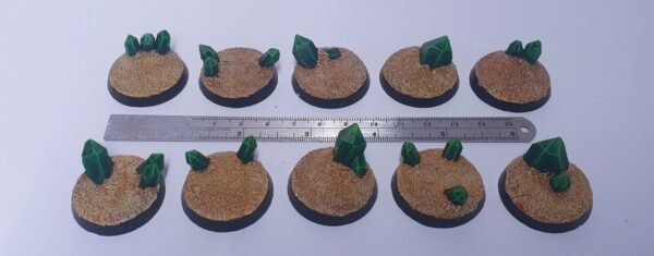 10 x 32mm Crystals Scenic Round Resin Bases  Warhammer 40K Space Marine necron