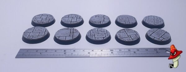 32mm Round Paved Dungeon / Temple Scenic Resin Bases Warhammer 40K D&D fantasy - Image 2