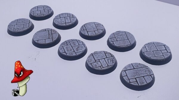 32mm Round Paved Dungeon / Temple Scenic Resin Bases Warhammer 40K D&D fantasy - Image 3