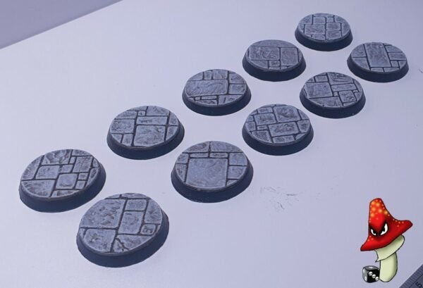 32mm Round Paved Dungeon / Temple Scenic Resin Bases Warhammer 40K D&D fantasy - Image 4