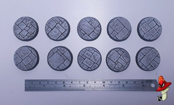 32mm Round Paved Dungeon / Temple Scenic Resin Bases Warhammer 40K D&D fantasy - Image 5