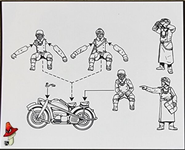 HaT 8127 WWII German Motorcycles 1/72 Model Soldiers 1 X Sprue Unboxed - Image 4