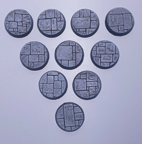 32mm Round Paved Dungeon / Temple Scenic Resin Bases Warhammer 40K D&D fantasy - Image 10