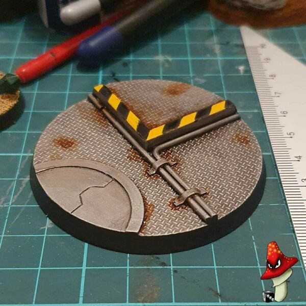 1 X 60mm Tech Round Resin Base style 40k sci-fi cyber punk Necromunda - Image 9