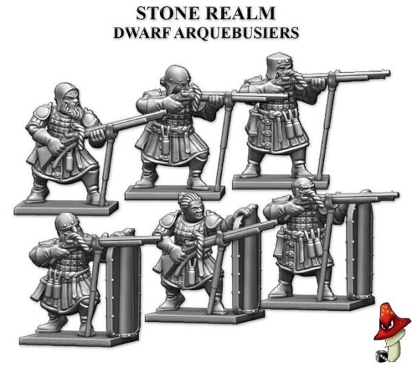 Stone Realm Dwarf Arquebusiers 1 x Sprue set  unboxed Fireforge Games 28mm 1/56 - Image 6