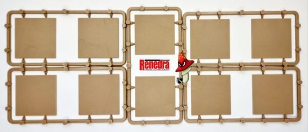 Renedra 40mm x 40mm 10 x Square Plastic Bases  Tan / Brown Wargames - Image 3