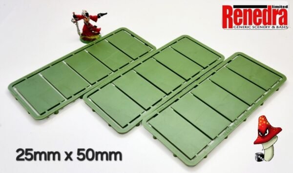 Renedra 25mm X 50mm 15 Plastic Cavalry Bases Green Table Top Wargames - Image 4