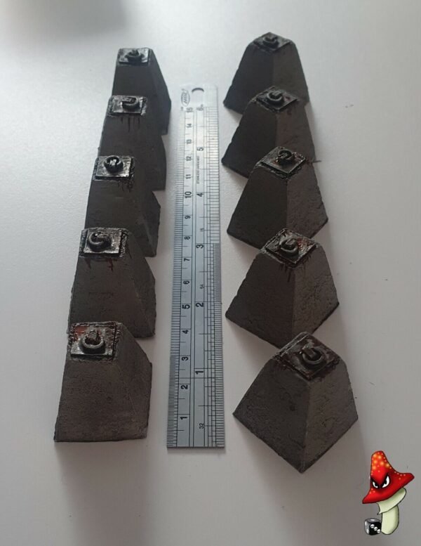 Dragons Teeth Tank Traps - 28mm Resin Urban Wargames Scenery 40k Warhammer - Image 5