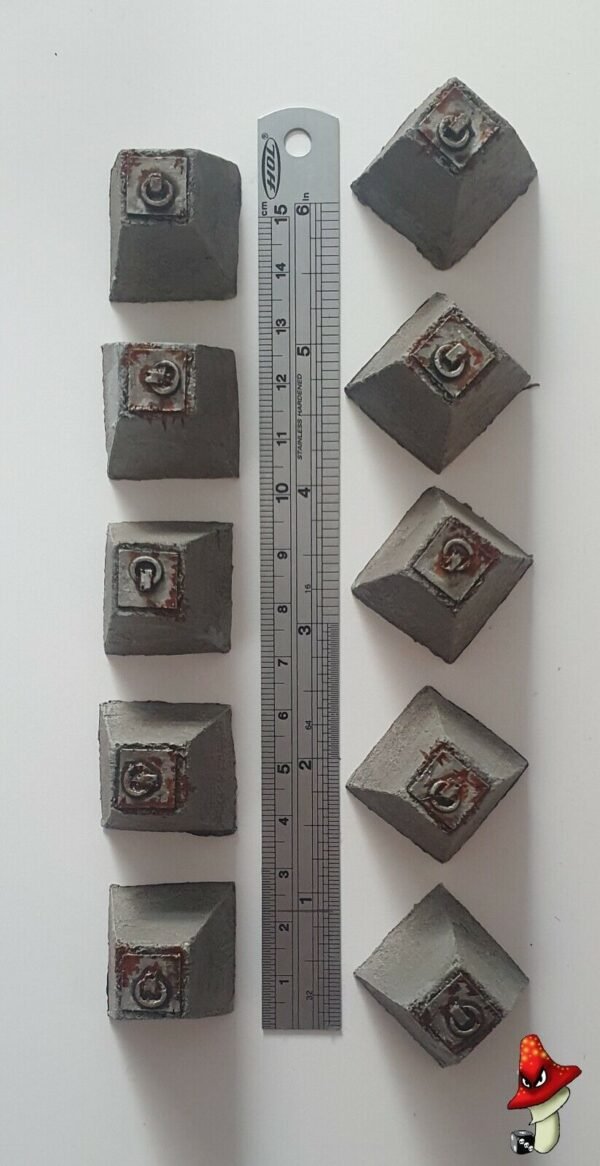 Dragons Teeth Tank Traps - 28mm Resin Urban Wargames Scenery 40k Warhammer - Image 8