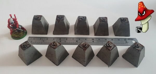 Dragons Teeth Tank Traps - 28mm Resin Urban Wargames Scenery 40k Warhammer - Image 9