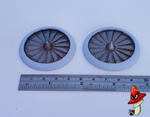 2 x Lift Fans 50mm diameter, wargames scenery urban terrain 28mm 40k killteam - Image 3