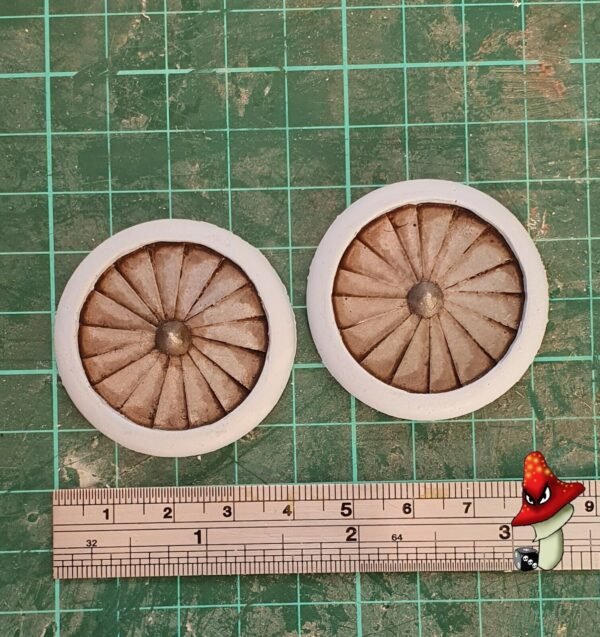 2 x Lift Fans 40mm diameter, wargames scenery urban terrain 28mm 40k Necromunda - Image 2