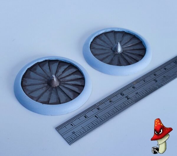 2 x Lift Fans 40mm diameter, wargames scenery urban terrain 28mm 40k Necromunda - Image 3