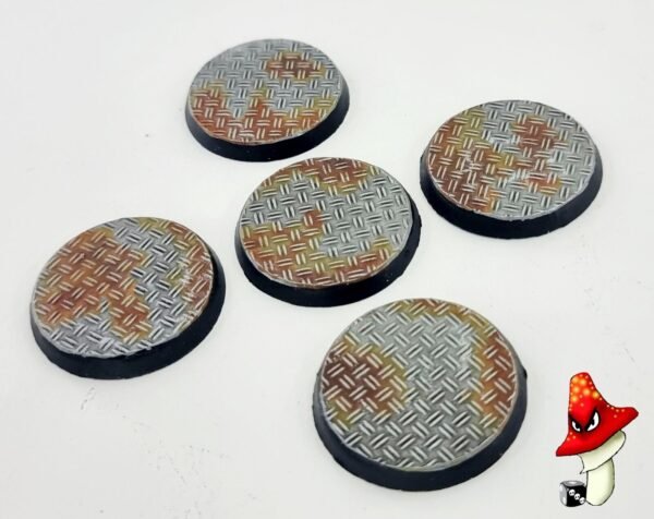 5 X 40mm Double Diamond Tread Plate Metal flooring Round Resin Bases 40k - Image 3