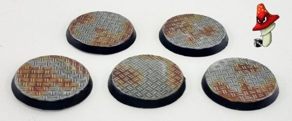 5 X 40mm Double Diamond Tread Plate Metal flooring Round Resin Bases 40k - Image 6