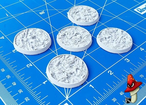 40mm x 5 Skulls & Bones Recessed Round Resin base, bone piles ,chaos undead 40k - Image 6