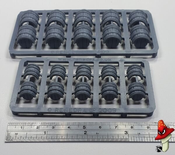 Barrels Renedra Grey Plastic Diorama Wargames Scenery & terrain 28mm 1/56 scale - Image 2