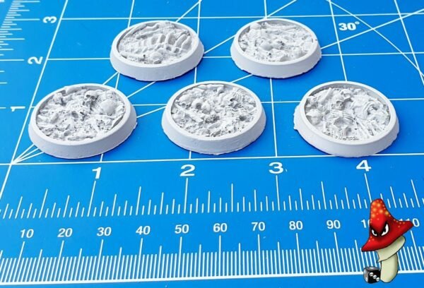 32mm x 5 Skulls & Bones Recessed Round Resin bases bone piles chaos undead 40k - Image 4