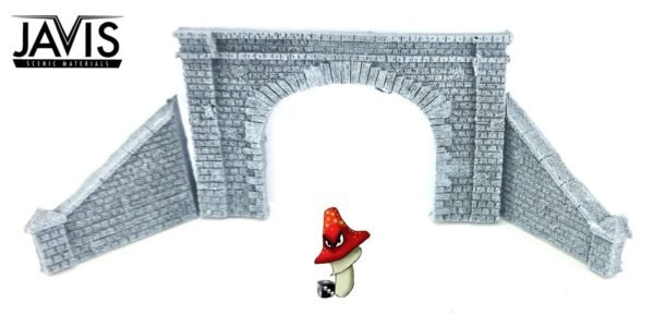 Javis N Gauge Tunnel Portal Double Track Side Walls Resin Model Kit