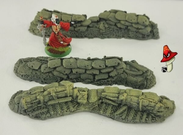 Sand bag Barricades Javis 3 pack 28mm Scale wargames scenery BZSBBAR