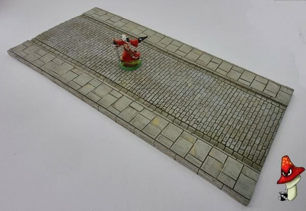 Cobblestone Resin Straight Road Section, 28mm scale wargames scenery Bolt action