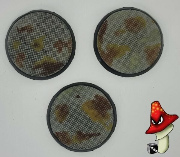 3 x 50mm Metal flooring Round Resin Bases 40k wargames industrial Warhammer - Image 5