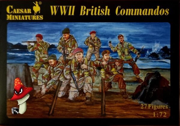 Caesar Minitures WW2 British Commandos 1/72 Plastic Wargames Miniatures unboxed