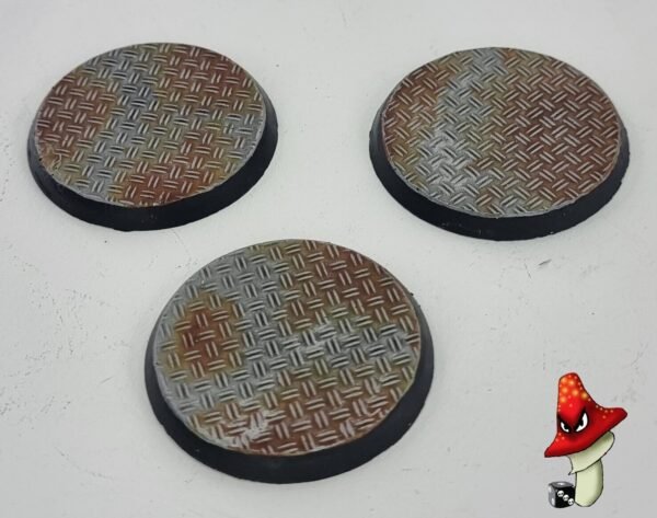 50mm X 3  Double Diamond Tread Plate Metal flooring Round Resin Bases 40k - Image 6