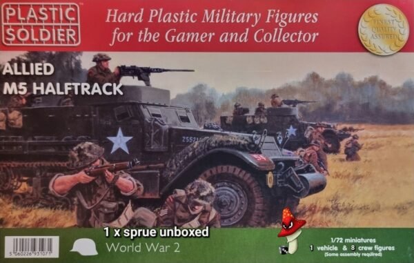 1/72 WW2 US Allied M5 Halftrack Plastic Soldier Company  1 x sprue unboxed