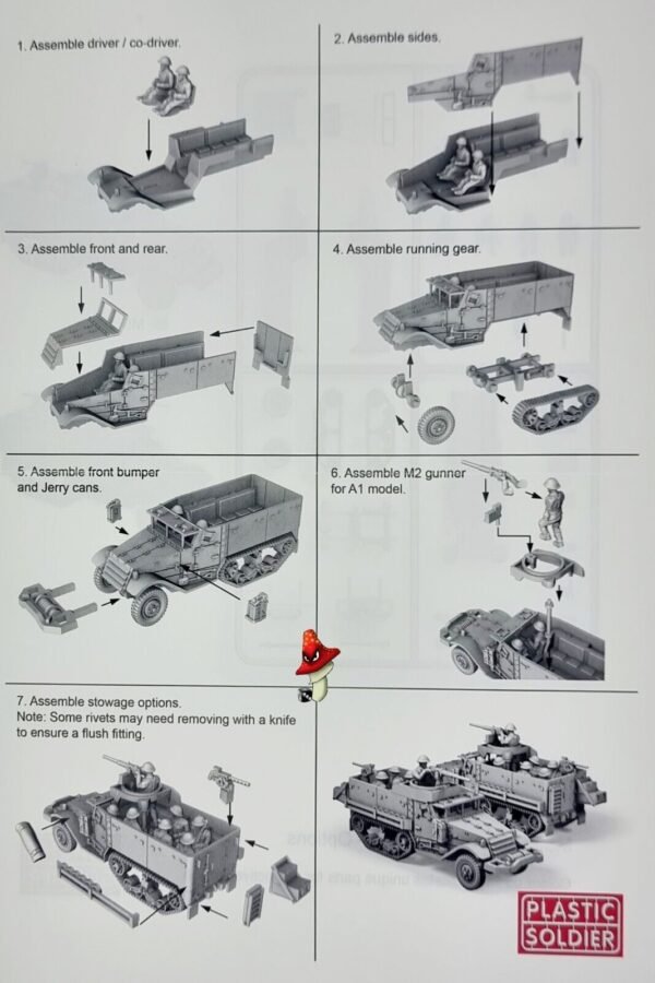 1/72 WW2 US Allied M5 Halftrack Plastic Soldier Company  1 x sprue unboxed - Image 5