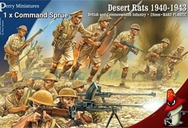 Perry Miniatures WWII Desert Rats 1 x command sprue 28mm wargames