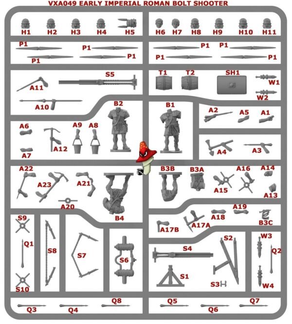 Victrix Early Imperial Roman Bolt-Shooter 28mm 1/56 1 x Plastic Sprue Unboxed - Image 3