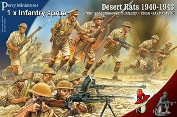 Perry Miniatures WWII Desert Rats 1 x Infantry Plastic Sprue 28mm scale wargames