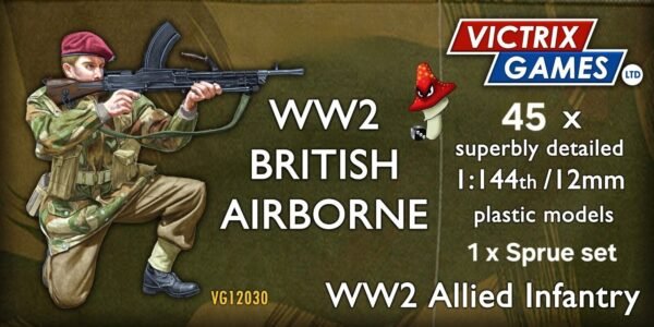 Victrix British British Airborne Paratroopers 12mm 1:144 scale WWII 1 x sprue