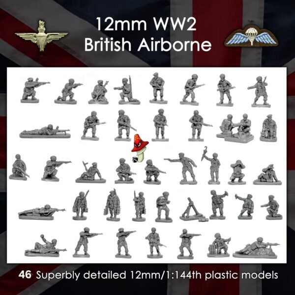 Victrix British British Airborne Paratroopers 12mm 1:144 scale WWII 1 x sprue - Image 4