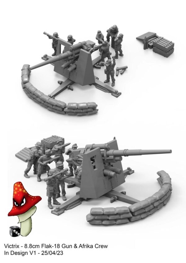 Victrix German 88mm Gun and Sd.Kfz.7 12mm 1:144 scale WWII 1 x sprue Set - Image 24