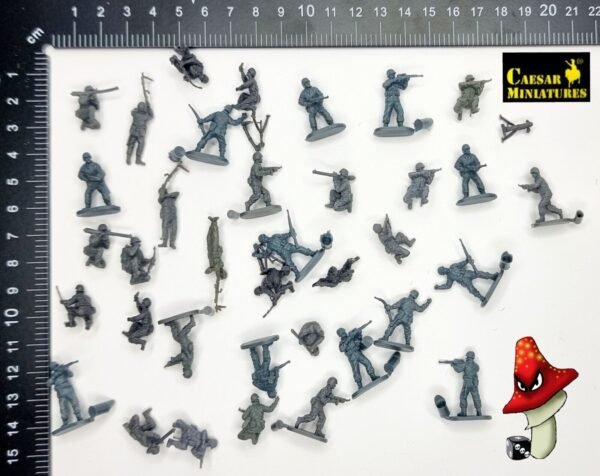 Caesar Minitures WW2 US Infantry Set II 1/72 Plastic Wargames Miniatures unboxed - Image 2