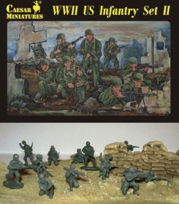 Caesar Minitures WW2 US Infantry Set II 1/72 Plastic Wargames Miniatures unboxed - Image 4