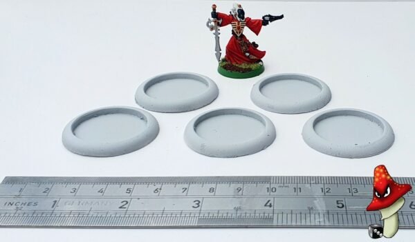 5 x 40mm DS Hollow Recessed Blank Round Resin Bases,