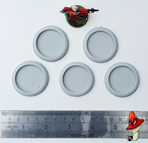 5 x 40mm DS Hollow Recessed Blank Round Resin Bases, - Image 3