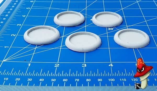 5 x 40mm DS Hollow Recessed Blank Round Resin Bases, - Image 5