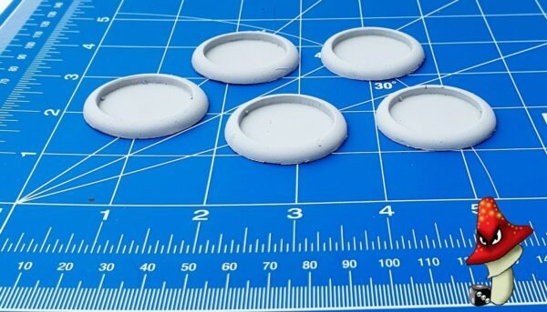 5 x 40mm DS Hollow Recessed Blank Round Resin Bases, - Image 6