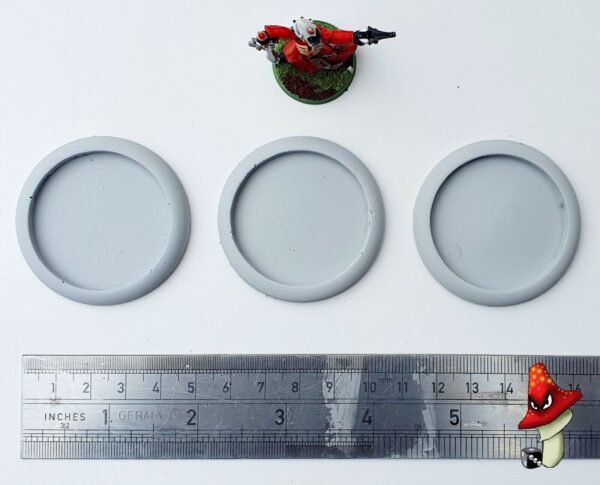 3 x 50mm DS Hollow Recessed Blank Round Resin Bases, - Image 3